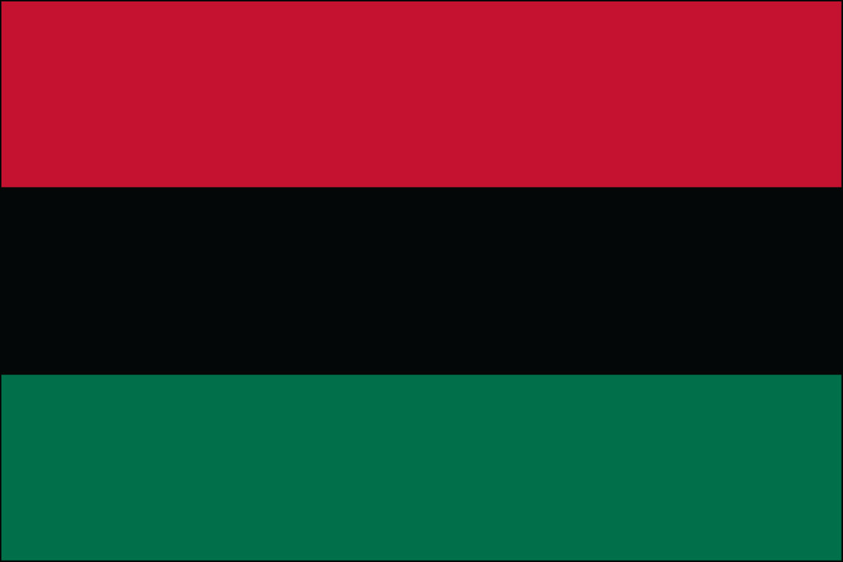 2x3' Nylon flag of Afro America