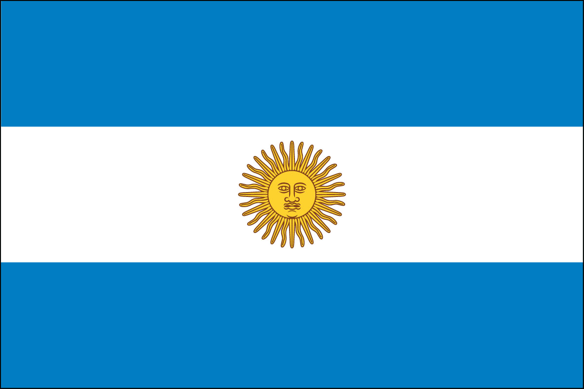2x3' Nylon flag of Argentina