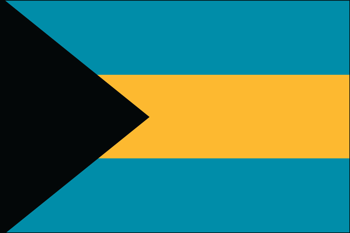 12x18" Nylon flag of Bahamas