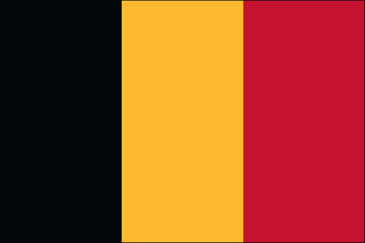 12x18" Nylon flag of Belgium