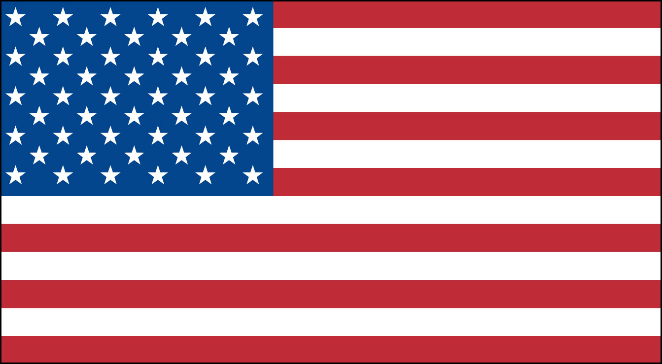 12x18" poly flag on a stick of United States