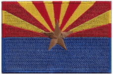 Borderless Flag Patch of State of Arizona