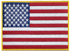 5"x7" Rectangle Flag Patch of United States