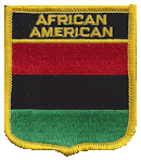 Shield Flag Patch of African American