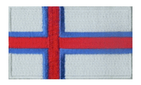 Midsize Flag Patch of Faroe Islands - 1½x2½" embroidered Midsize Flag Patch of the Faroe Islands.<BR>Combines with our other Midsize Flag Patches for discounts.