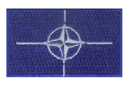 Midsize Flag Patch of NATO - 1½x2½" embroidered Midsize Flag Patch of NATO.<BR>Combines with our other Midsize Flag Patches for discounts.