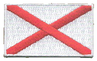 Midsize Flag Patch of Northern Ireland (St Patrick Saltire) - 1½x2½" embroidered Midsize Flag Patch of Northern Ireland (St Patrick Saltire).<BR>Combines with our other Midsize Flag Patches for discounts.