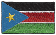 Midsize Flag Patch of South Sudan - 1½x2½" embroidered Midsize Flag Patch of South Sudan.<BR>Combines with our other Midsize Flag Patches for discounts.
