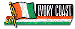Cut-Out Flag Patch of Côte d'Ivoire - 1¾x4¾" embroidered Cut-Out Flag Patch of Côte d'Ivoire.<BR>Combines with our other Cut-Out Flag Patches for discounts.