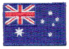 Mini Flag Patch of Australia - 1¼x1¾"  embroidered Mini Flag Patch of Australia.<BR>Combines with our other Mini Flag Patches for discounts.