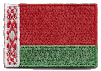 Mini Flag Patch of Belarus - 1¼x1¾"  embroidered Mini Flag Patch of Belarus.<BR>Combines with our other Mini Flag Patches for discounts.