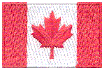 Mini Flag Patch of Canada - 1¼x1¾"  embroidered Mini Flag Patch of Canada.<BR>Combines with our other Mini Flag Patches for discounts.