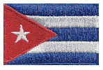 Mini Flag Patch of Cuba - 1¼x1¾"  embroidered Mini Flag Patch of Cuba.<BR>Combines with our other Mini Flag Patches for discounts.