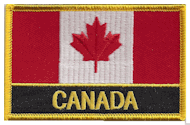 Named Flag Patch of Canada - 2¼x3¼" embroidered Named Flag Patch of Canada.<BR>Combines with our other Named Flag Patches for discounts.