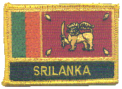Named Flag Patch of Sri Lanka - 2¼x3¼" embroidered Named Flag Patch of Sri Lanka.<BR>Combines with our other Named Flag Patches for discounts.