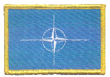 Standard Rectangle Flag Patch of NATO - 2¼x3½" embroidered Standard Rectangle Flag Patch of NATO.<BR>Combines with our other Standard Rectangle Flag Patches for discounts.