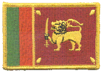 Standard Rectangle Flag Patch of Sri Lanka - 2¼x3½" embroidered Standard Rectangle Flag Patch of Sri Lanka.<BR>Combines with our other Standard Rectangle Flag Patches for discounts.