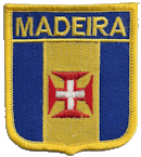Shield Flag Patch of Madeira - 3x2½" embroidered Shield Flag Patch of Madeira.<BR>Combines with our other Shield Flag Patches for discounts.