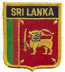 Shield Flag Patch of Sri Lanka - 3x2½" embroidered Shield Flag Patch of Sri Lanka.<BR>Combines with our other Shield Flag Patches for discounts.