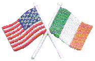 Crossed Flag Patch of US & Ireland - 2x3¾" embroidered Crossed Flag Patch of US & Ireland<BR>Combines with our other Crossed Flag Patches for discounts.