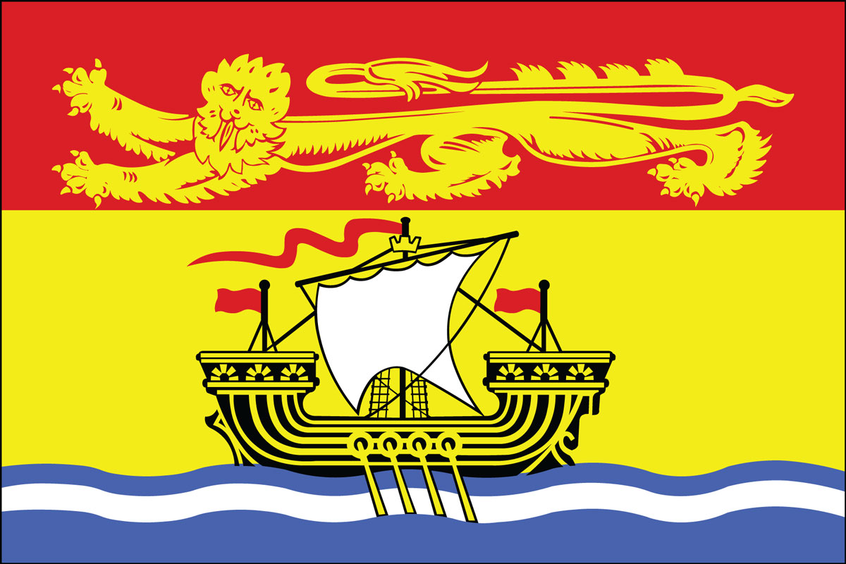 4x6" flag of Canadian Province of New Brunswick