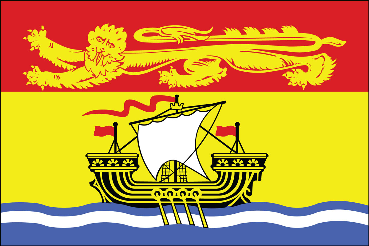 4x6" flag of Canadian Province of New Brunswick