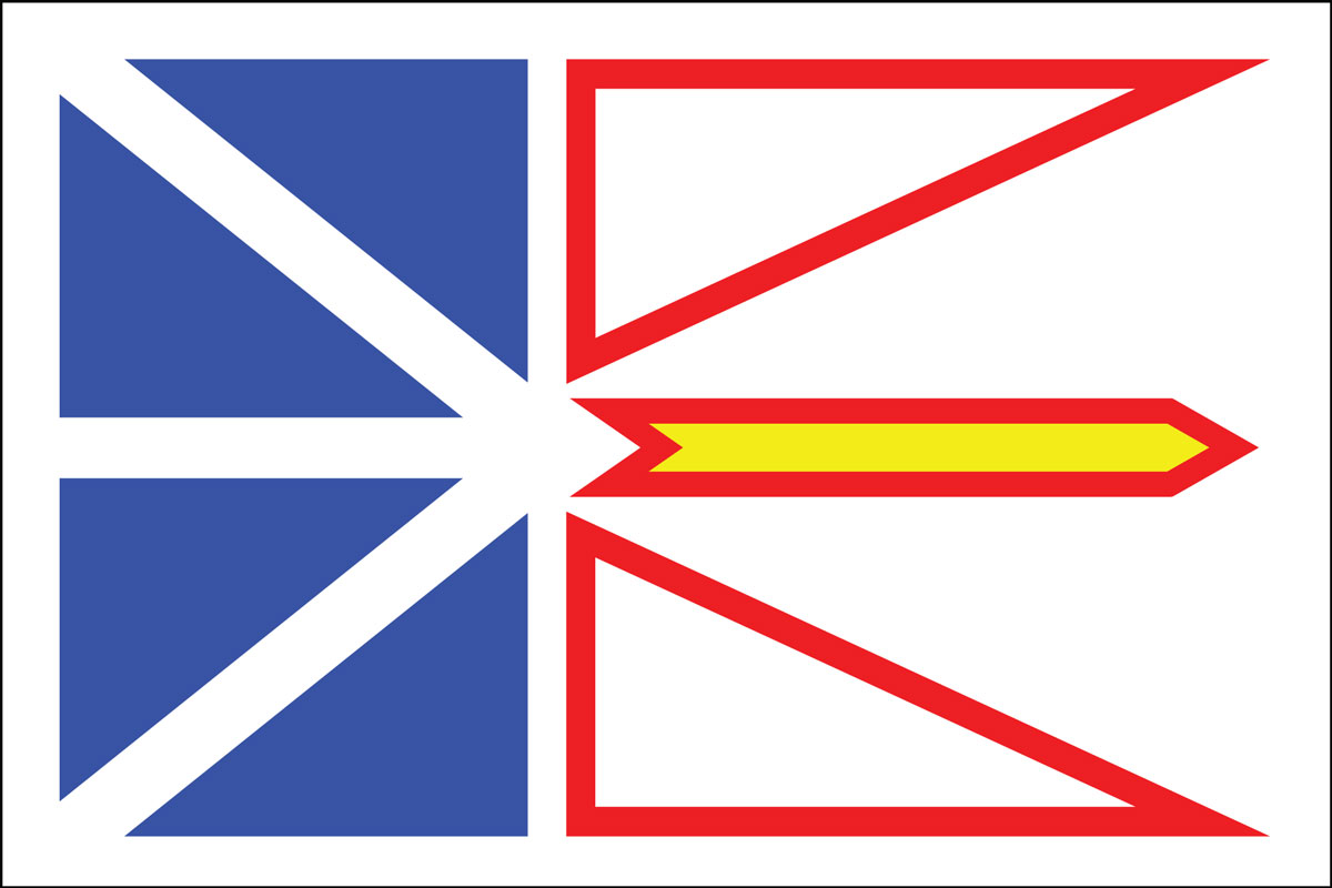12x18" Nylon flag of Canadian Province of Newfoundland and Labrador