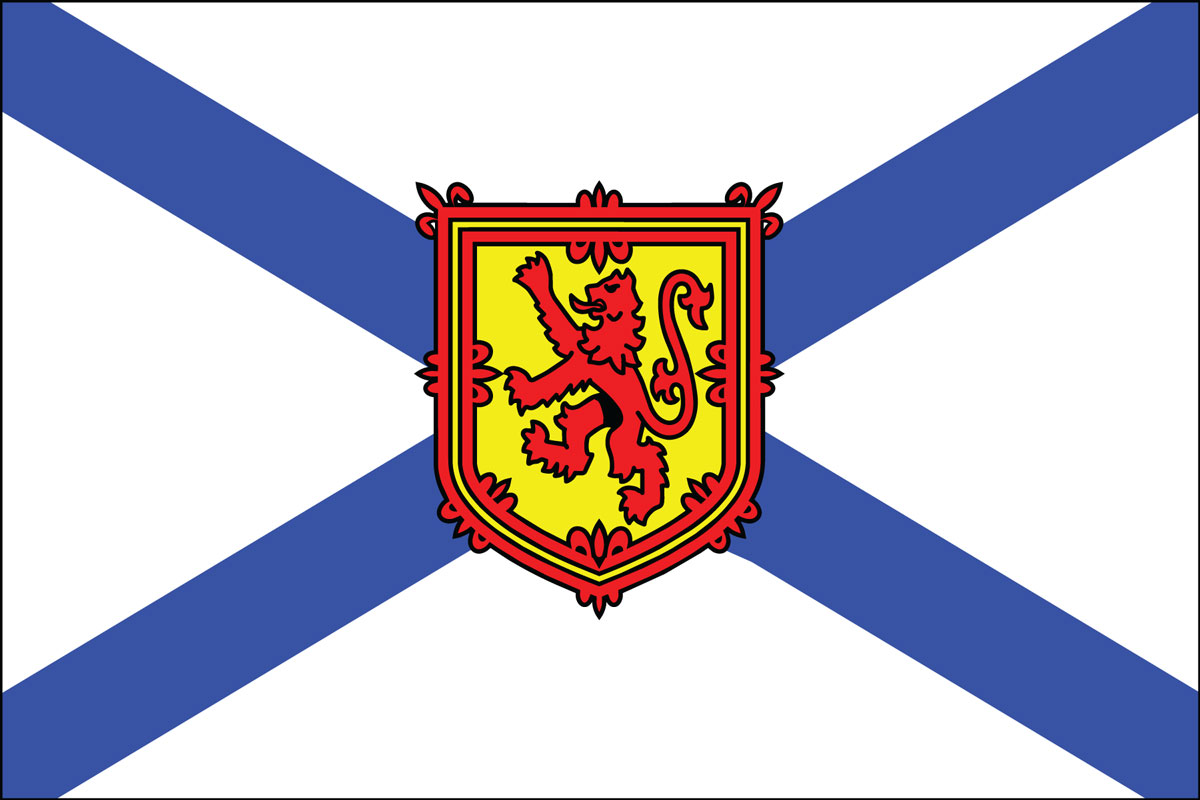 12x18" Nylon flag of Canadian Province of Nova Scotia