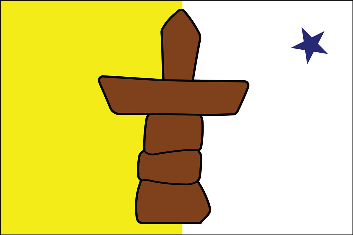 12x18" Nylon flag of Canadian Province of Nunavut 
