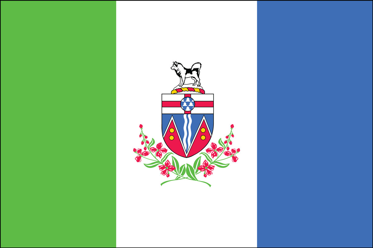 12x18" Nylon flag of Canadian Territory of Yukon 