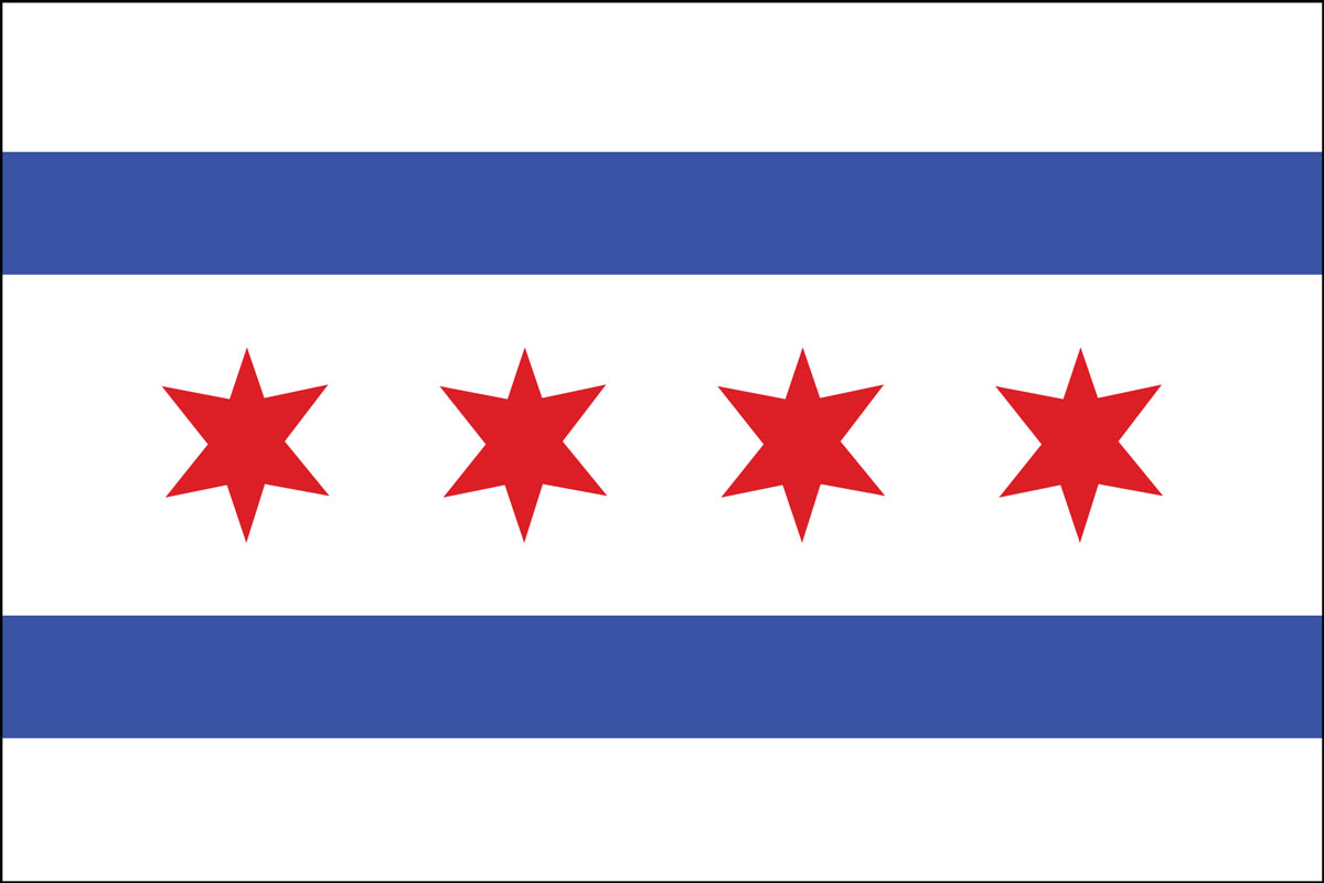2x3' Nylon flag of Chicago
