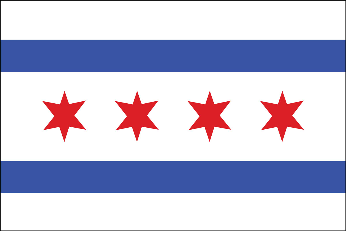 2x3' Nylon flag of Chicago