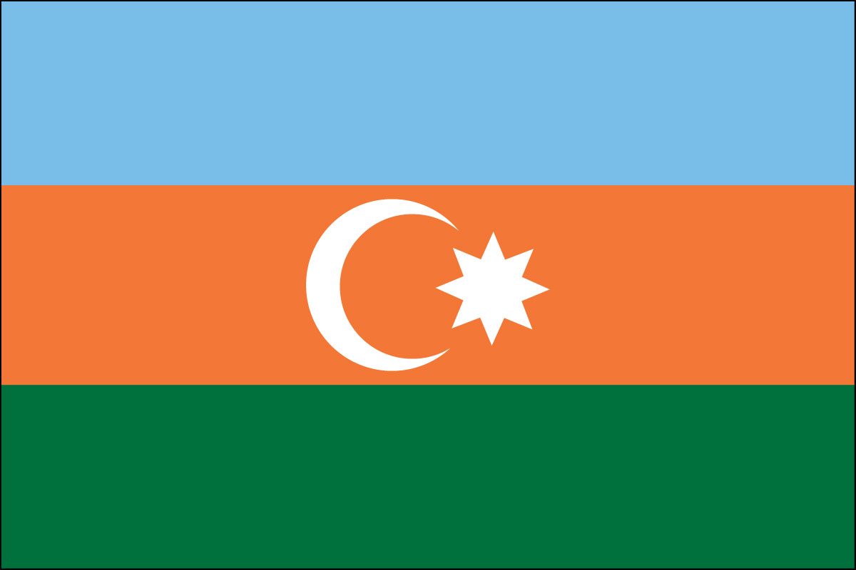 2x3' Nylon flag of Azerbaijan