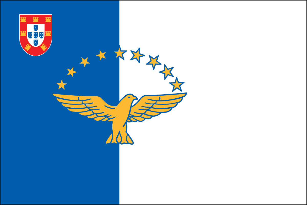 12x18" poly flag on a stick of Azores