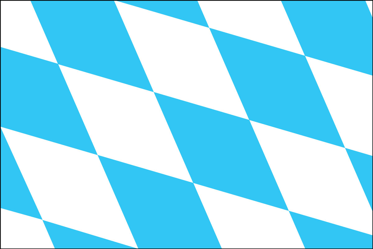 2x3' Nylon flag of Bavaria