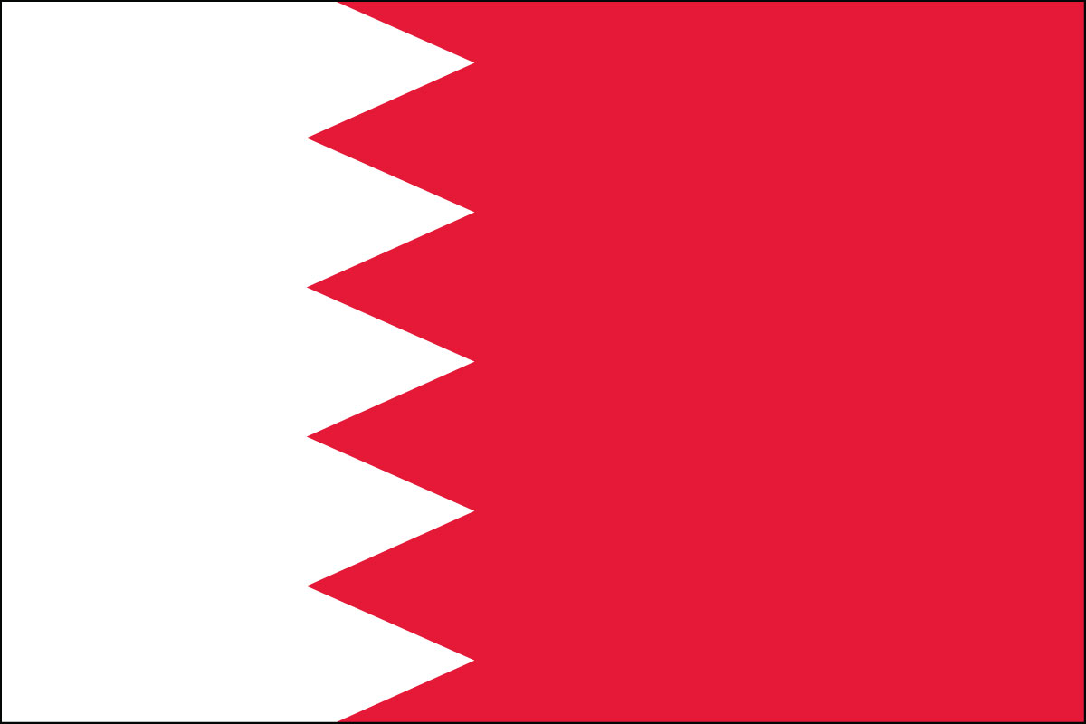 12x18" poly flag on a stick of Bahrain