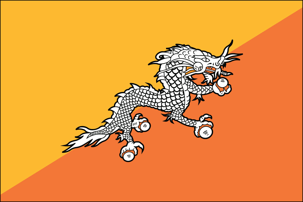 3x5' poly flag of Bhutan