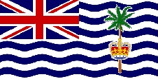 12x18" poly flag on a stick of British Indian Ocean Territory