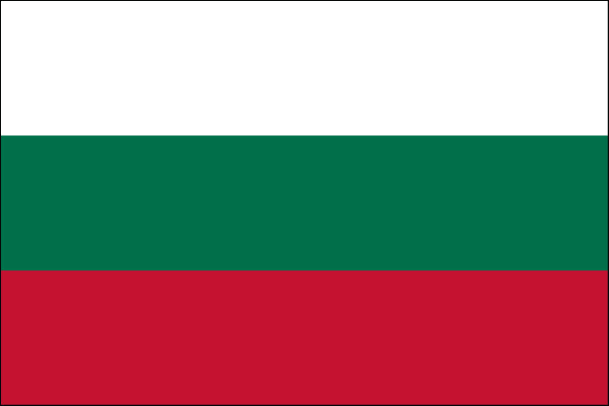12x18" poly flag on a stick of Bulgaria