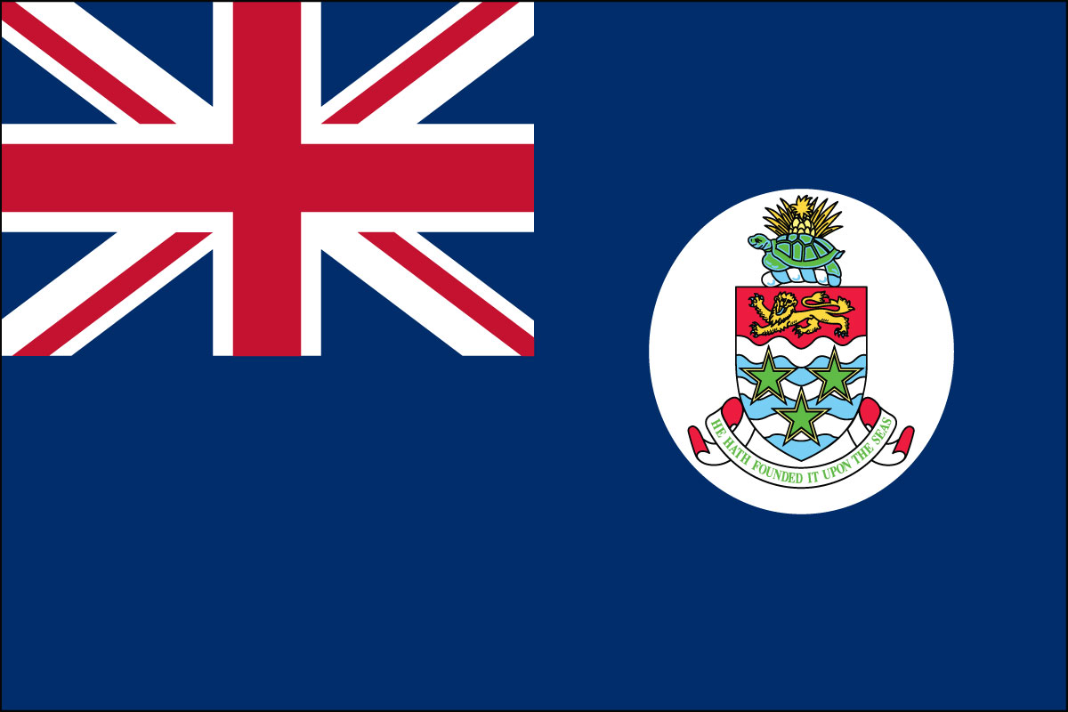 12x18" poly flag on a stick of Cayman Islands