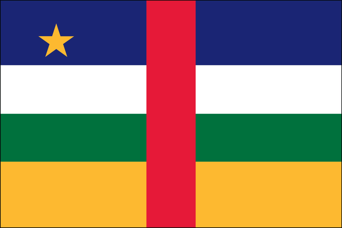 2x3' Poly flag of Central African Republic