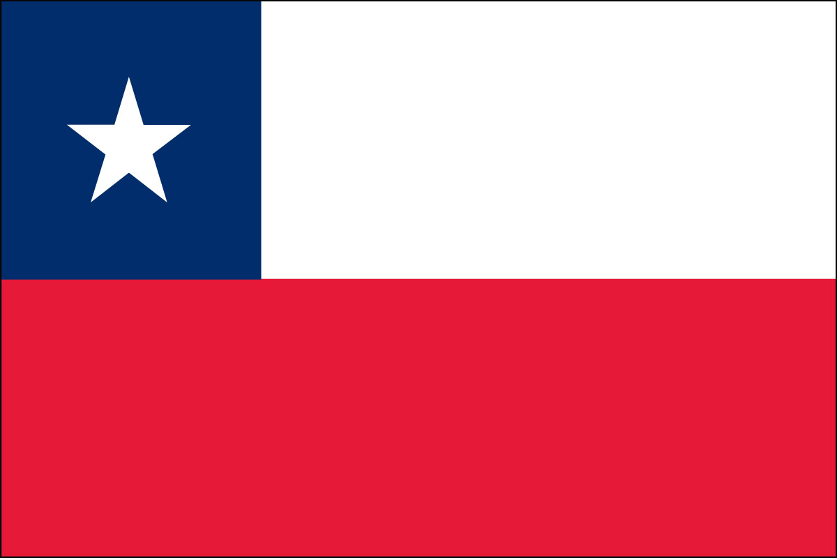 12x18" Nylon flag of Chile