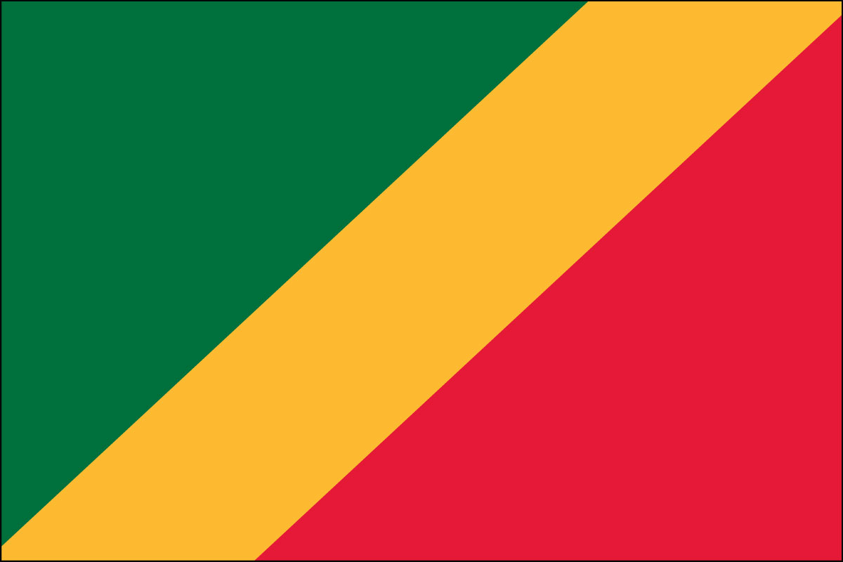 2x3' Poly flag of Congo, Rep of