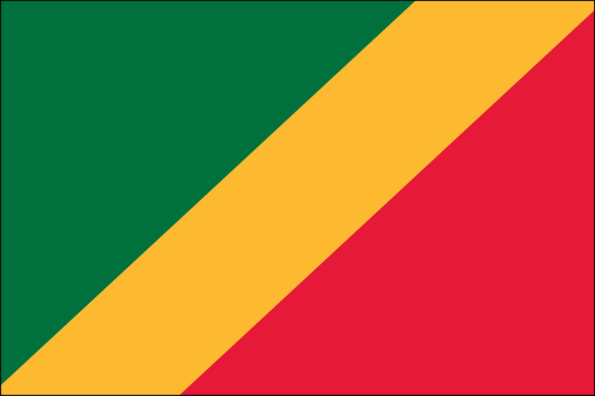 2x3' Nylon flag of Congo, Rep of