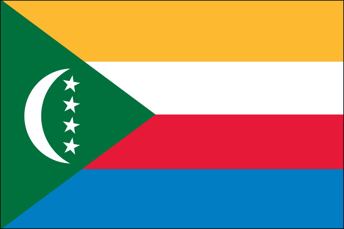 2x3' Nylon flag of Comoros