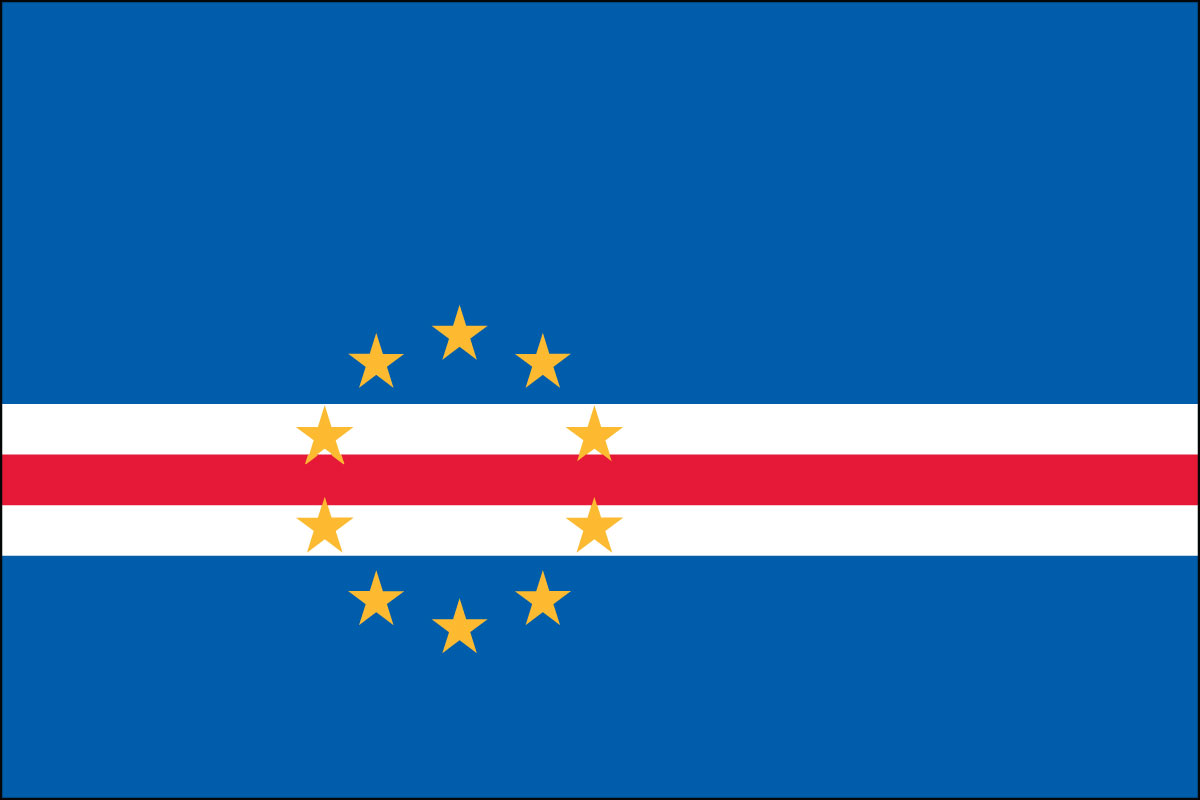 2x3' Nylon flag of Cape Verde