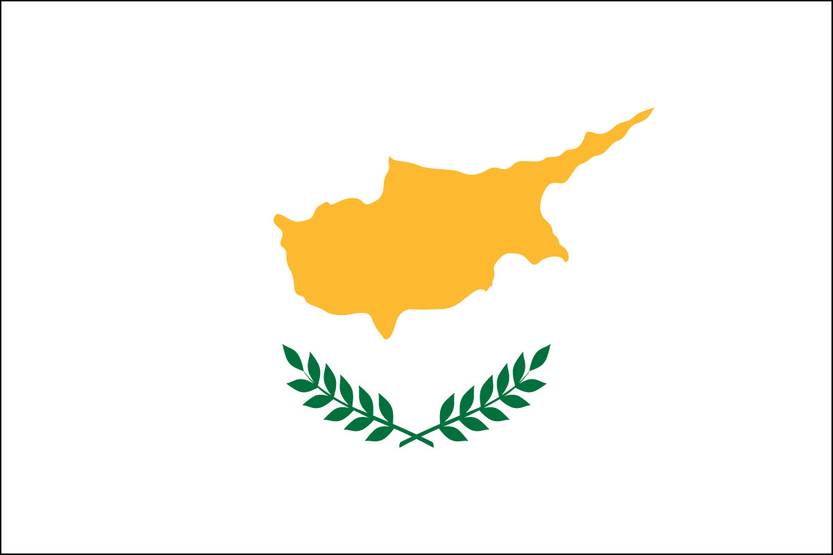 2x3' Nylon flag of Cyprus