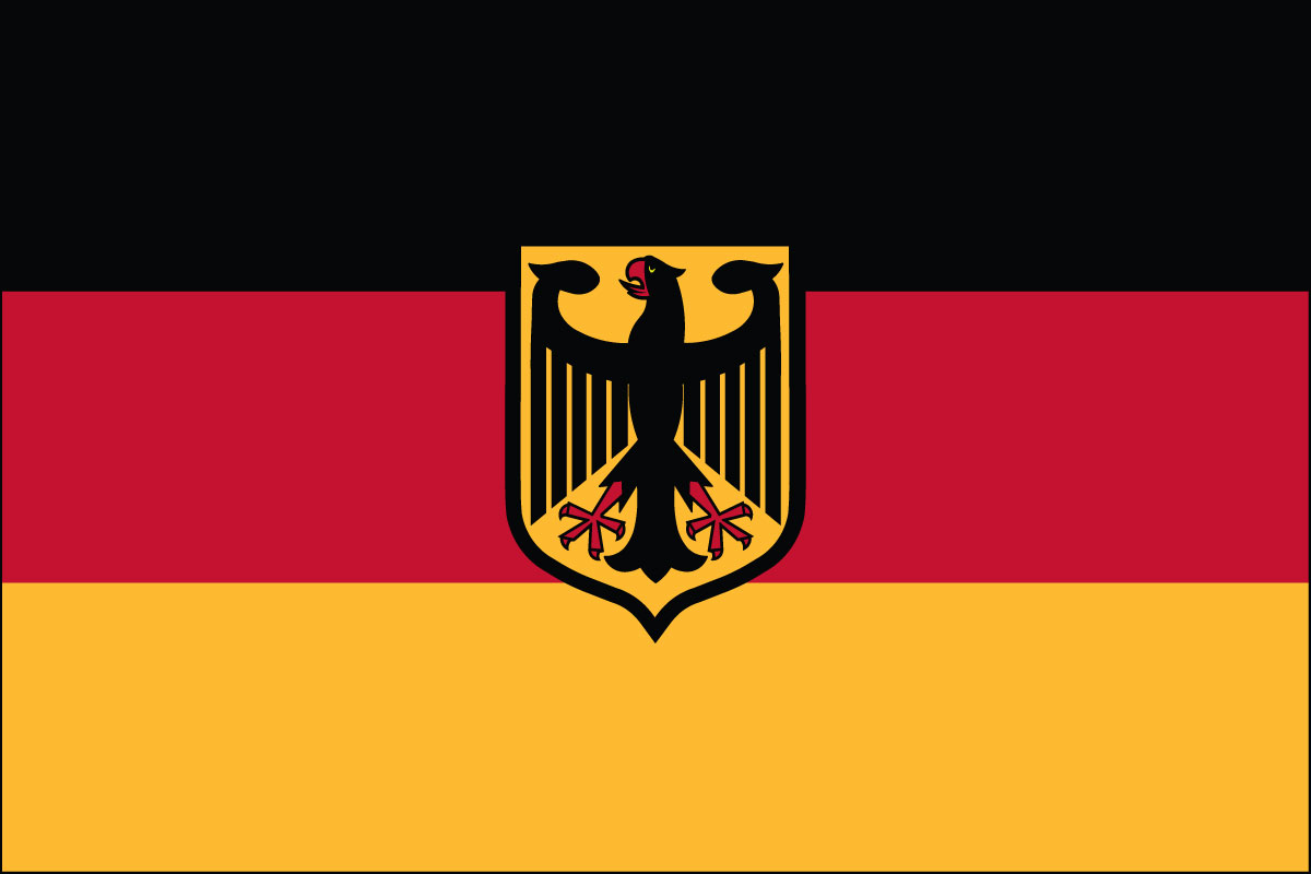 2x3' Poly flag of Germany with Eagle