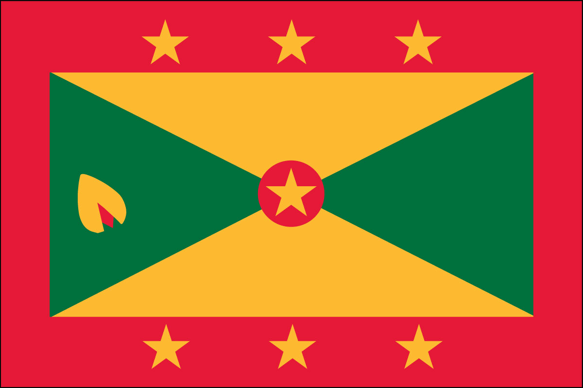 2x3' Poly flag of Grenada