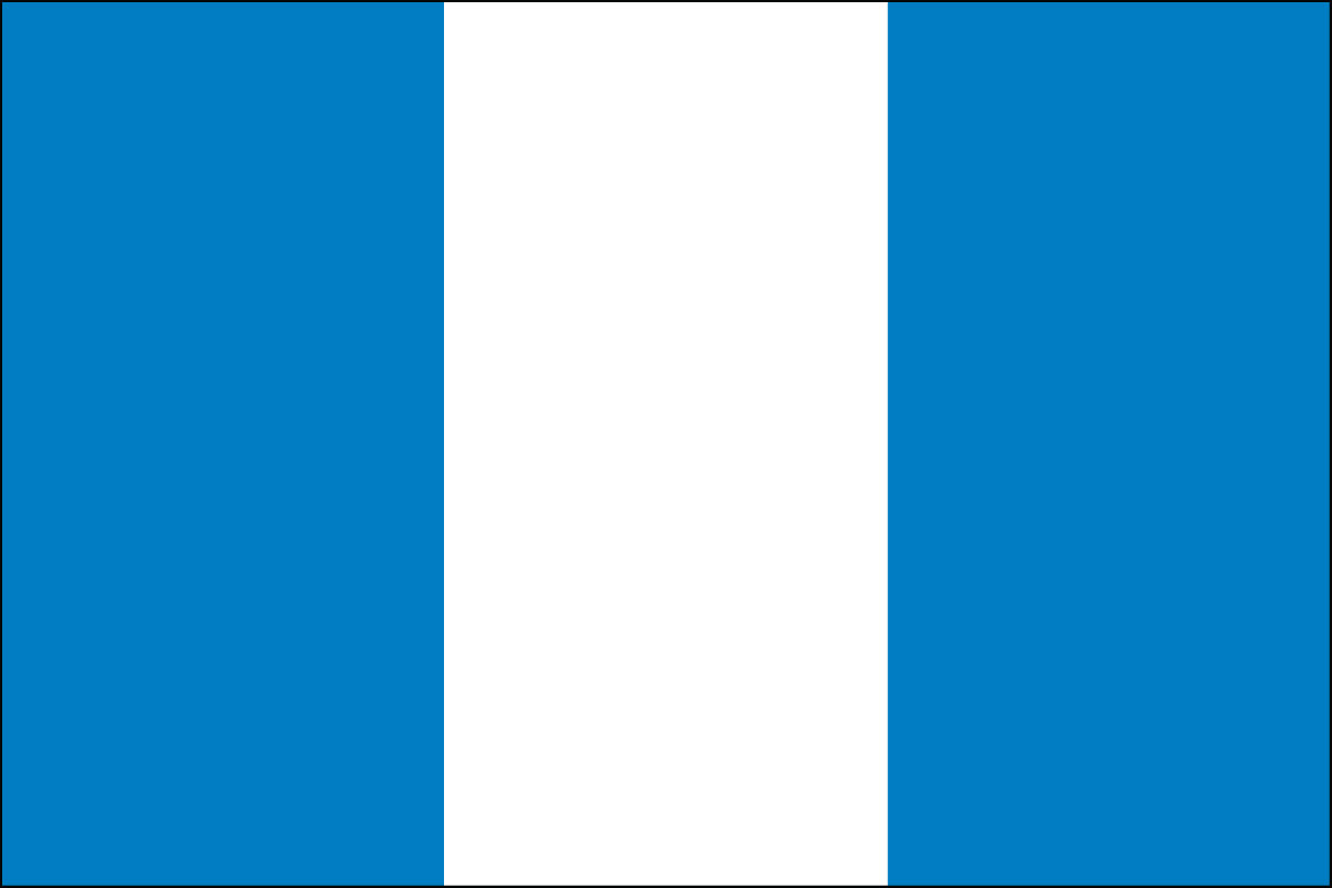 2x3' Nylon flag of Guatemala - Civil (no seal)
